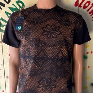 Black and Brown Men's Shirt tie dye